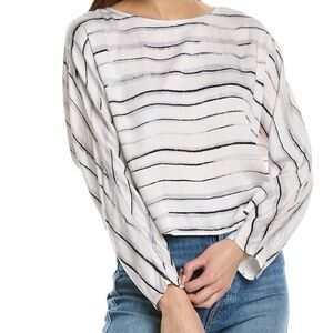 Bella Dahl - Striped Women's Top - Black and White Size Small